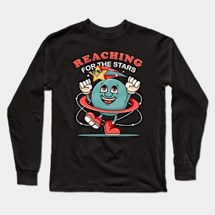 Reaching for the stars, cute planet characters want to reach for the stars Long Sleeve T-Shirt